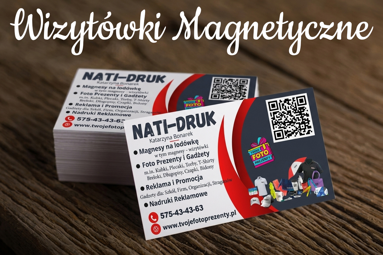 Wizytówki magnetyczne 5x9cm 100 sztuk pakiet