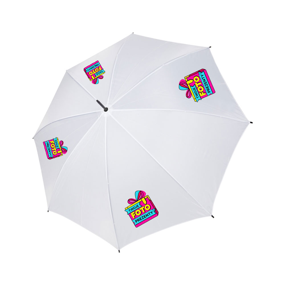 Parasol biały reklamowy + TWOJE LOGO