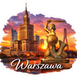 Magnes na lodówkę Warszawa drewno HDF