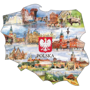 Magnes Polska drewniany HDF 3mm