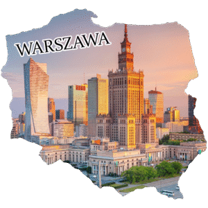 Magnes WARSZAWA Mapka Polski HDF