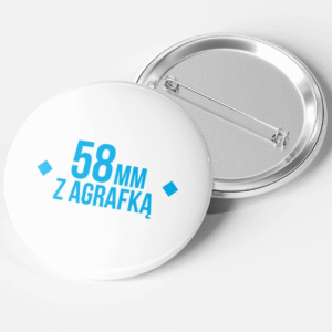 Foto Przypinka Button 58mm z Twoim zdjęciem grafiką logo 1szt