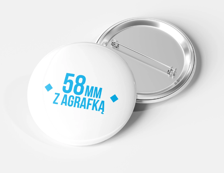 Foto Przypinka Button 58mm z Twoim zdjęciem grafiką logo 1szt