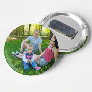 Magnes na lodówkę metalowy okrąg 58mm
